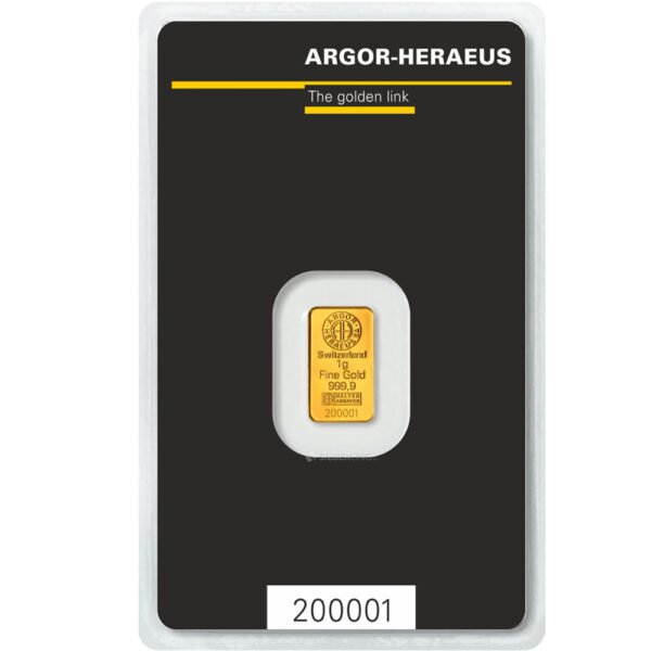 1g Minted Gold Bar | Argor-Heraeus - Image 2