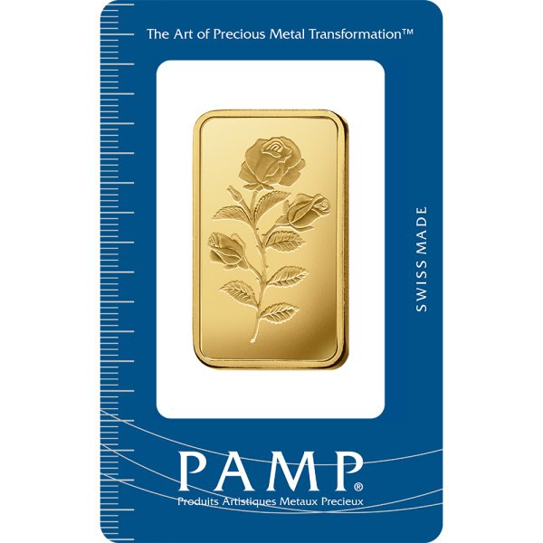 PAMP Rosa Gold Minted Bar - 1oz - Image 2