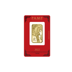 PAMP Lunar Tiger Gold Minted Bar - 1oz