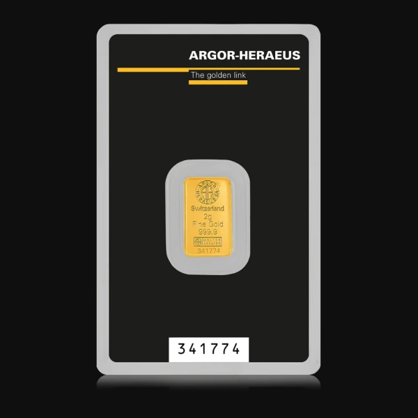 2g Gold Bar | Argor-Heraeus | Kinebar - Image 2