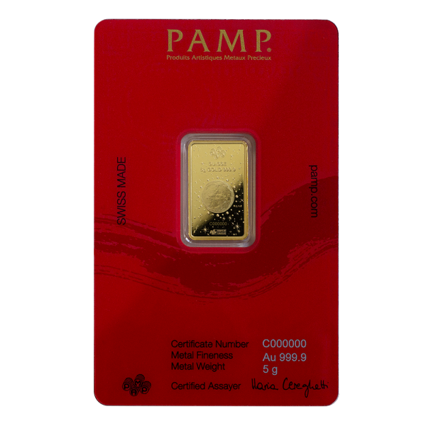 2024 5 Grams Year of the Dragon PAMP Suisse Gold Bar - Image 2