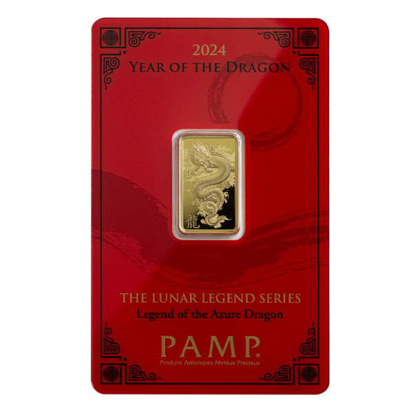 2024 5 Grams Year of the Dragon PAMP Suisse Gold Bar - Image 3