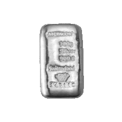 100 Grams Metalor Silver Bar