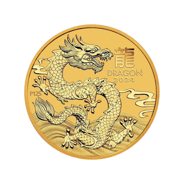 1/20oz Australian Lunar Year of the Dragon 2024 Gold Coin