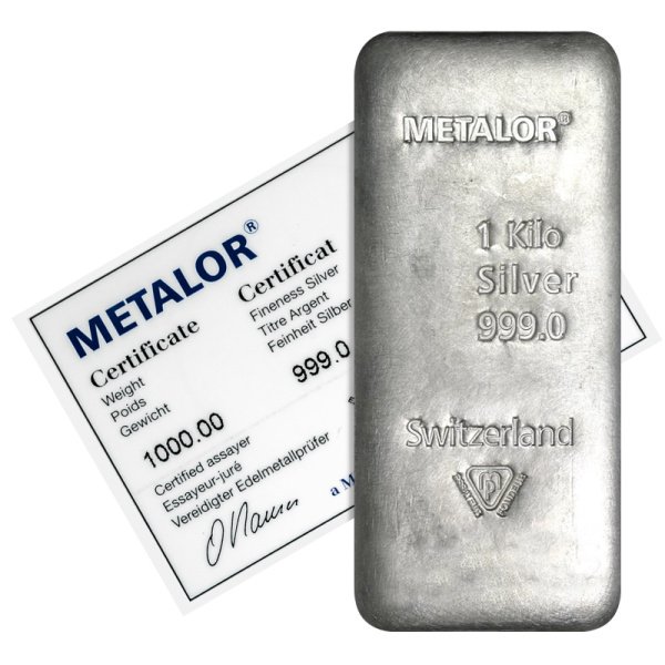 1 Kilo Metalor Silver Bar - Image 3