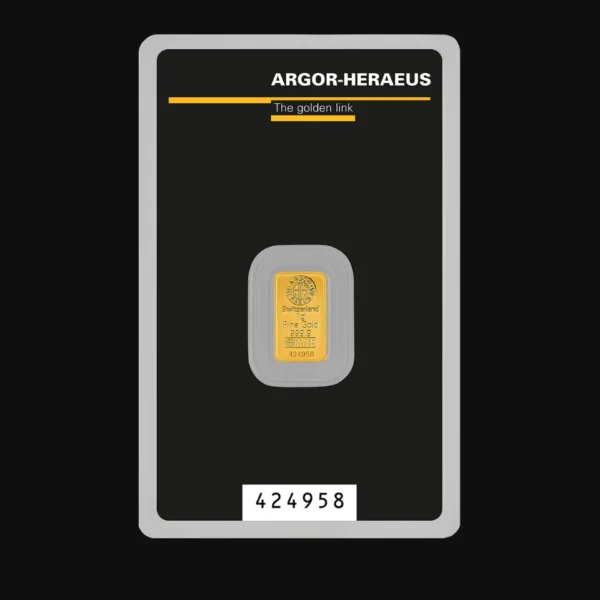 1g Gold Bar | Argor-Heraeus | Kinebar - Image 2